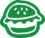 Green Hamburger Sticker