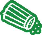 Sticker mit grüner Pfeffermühle